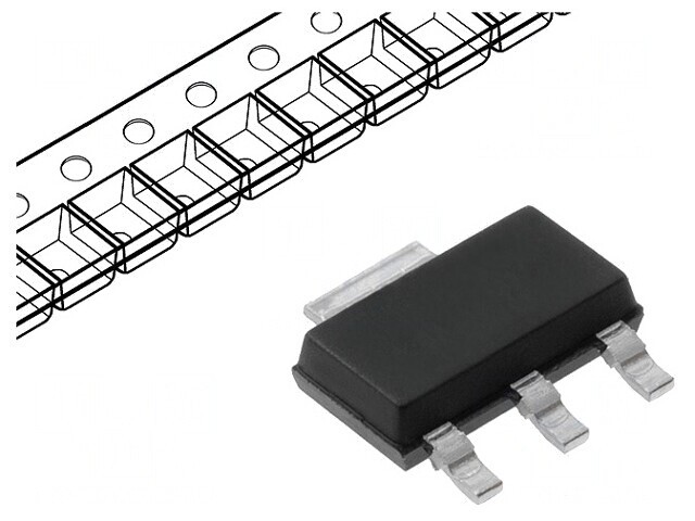 IC Power Switch High-Side 200mA N-Channel SMD SOT223-3