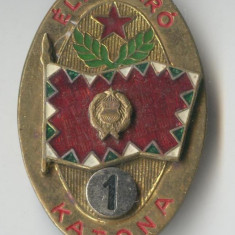 Insigna ELENJARO KATONA Ungaria MILITAR de Frunte, categoria 1