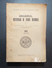 ANUARUL INSTITUTULUI DE ISTORIE NATIONALA - VOL 7 - 1936-1938 - LEPEDATU, LUPAS