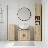 Cumpara ieftin Set de cabinet pentru baie cu 3 piese UTRECHT Stejar Sonoma