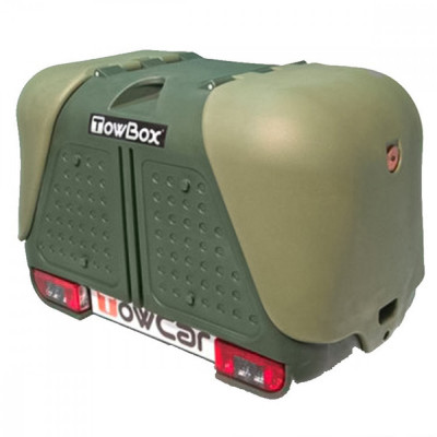 Cutie portbagaj pe carligul de remorcare Towbox V2 Verde foto