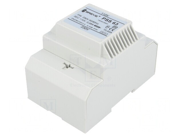 Transformator Alimentare 63VA 230V AC la 110V pentru Șină DIN