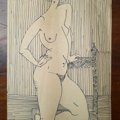 40. Nud femeie - schita , desen in tus