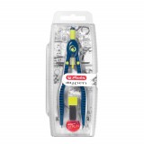 Compas Herlitz MyPen, setare rapida, albastru inchis / lime