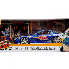 Set masinuta cu figurina - Chun-Li si Mazda RX-7 1993 | Jada Toys