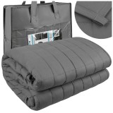 Patura ponderata Isomedix 6 kg, 200x150 cm, gri, cu bile din sticla