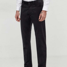 Sisley pantaloni barbati, culoarea negru, drept