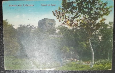 Carte postala, Turnu Severin, Turnul din Sever, 1935 foto