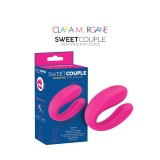 Vibrator Clara Morgane - SWEET COUPLE, pentru stimularea punctului G si a clitorisului, cupluri, roz, cutie albastra