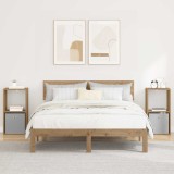 vidaXL Noptieră 2 pcs Stejar Artizanal 35 x 32 x 68,5 cm Lemn compozit 8000643