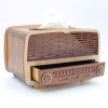 Cutie Servetele Lemn Model Radio Retro Vintage 22x13x13cm Suport Servetele Decorativ Elegant