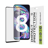 Folie sticla Realme 8 Techsuit 111D Full Glue Full Cover, negru