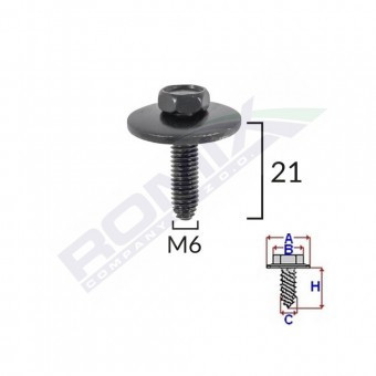 SURUB FIXARE ELEMENTE EXTERIOR PENTRU RENAULT 6X21MM SET 5 BUC