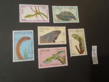 Seria Completă Cambodgia 1988 - Reptile, Șerpi Veninoși, Cobră Haje, Iguană Verde, Țestoasă de Cutie, 6v - Ștampilate -A333