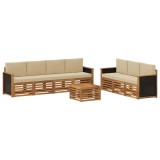 vidaXL Seturi de canapele cu pernă 8 pcs Lemn Solid de Acacia 3384104