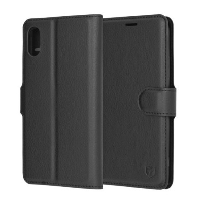 Husa pentru iPhone X / XS - Techsuit Leather Folio - Black foto