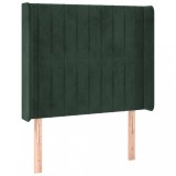 Cumpara ieftin Tablie pat cu aripioare verde inchis 93x16x118/128 cm catifea