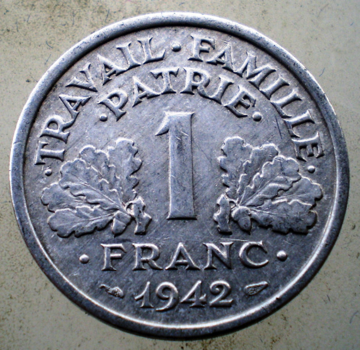 1.168 FRANTA VICHY WWII 1 FRANC 1942