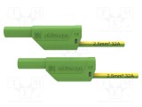 Cablu de măsurare SCH&Uuml;TZINGER 32A 2m mufă banană 4 mm galben-verde
