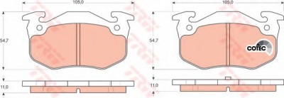 Set placute frana,frana disc PEUGEOT 206 SW (2E/K) (2002 - 2016) TRW GDB1305 foto