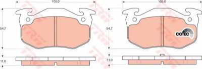 Set placute frana,frana disc CITROEN XSARA Caroserie (2000 - 2005) TRW GDB1305 foto