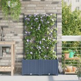 VidaXL Jardiniere cu sistem de irigare 2 buc Gri