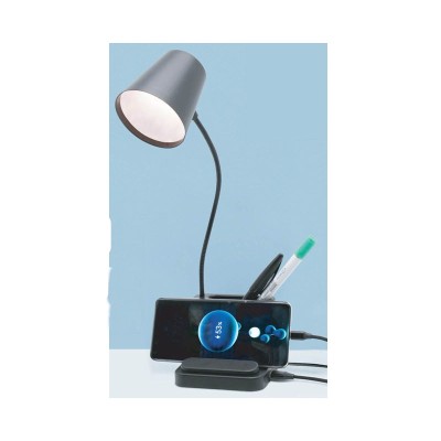 Lampa de birou cu baza de incarcare pentru telefon mobil cu port pentru USB foto