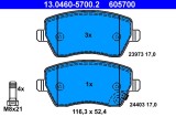 ATE 13.0460-5700.2 set placute frana,frana disc