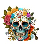 Cumpara ieftin Sticker decorativ, Sugar Skull, Multicolor, 64 cm, 1201STK