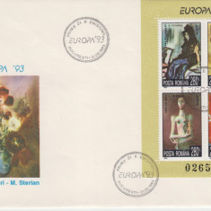 FDCR - Europa 93 - Arta contemporana - colita - LP1316 - an 1993