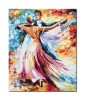 Tablou pictat manual, In pasi de vals, 60x50cm ulei pe panza in cutit efect 3D, gata de expus pe perete