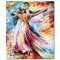 Tablou pictat manual, In pasi de vals, 60x50cm ulei pe panza in cutit efect 3D, gata de expus pe perete