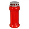 Lum&acirc;nare Decorativă Plastic, Model 9.5x22cm, Timp De Ardere 72 Ore, Capac Argintiu, Roșu, Oem