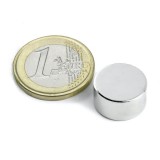 Magnet neodim disc &Oslash;15&amp;#215;8 mm, putere 6,2 kg, N42