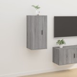vidaXL Dulap TV montat pe perete, gri sonoma, 40x34,5x80 cm