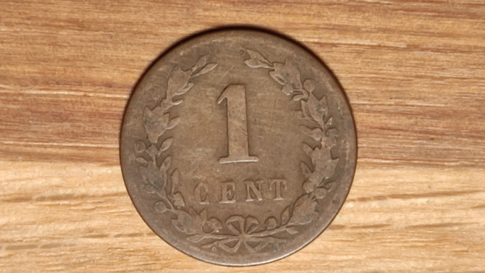 Olanda - moneda de colectie bronz - 1 cent 1878 - Willem III