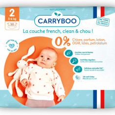 Scutece ECO hipoalergenice nou nascuti 3-6kg, marimea 2 Carryboo