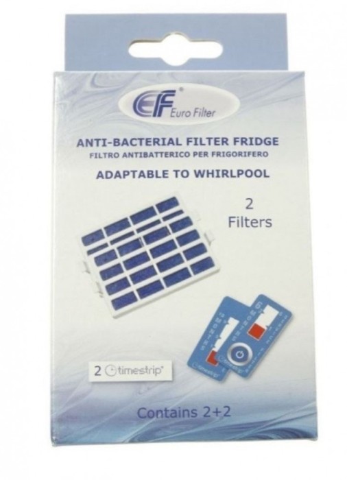 Set 2 bucati microfiltru antibacterian cu timestrip pentru frigider Whirlpool