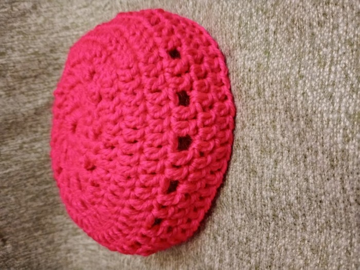 căciuliță de toamnă roz-bon-bon