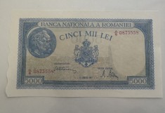 5000 lei August 1945 UNC bancnota