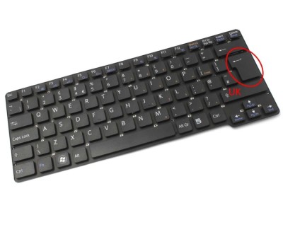 Tastatura Sony Neagra 148756111 layout UK fara rama enter mare, MP 09F53US 886 layout UK fara rama enter mare foto