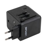Adaptor priza calatorii Lohuis, 8 A, US/EU/AUS/UK