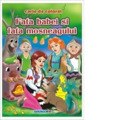 Fata babei si fata mosneagului - carte de colorat + poveste (format B5)