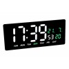 Ceas Digital LED Alb-Verde JH-3604: Alarma, Calendar, Temperatura, Afisaj Ajustabil, Montare pe Perete/Birou