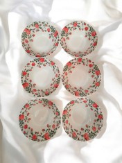 Set 6 boluri ceramice elegante cu trandafiri foto