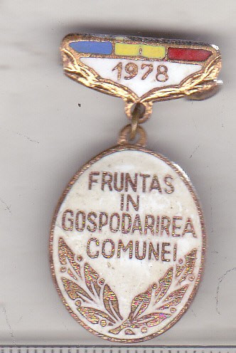 bnk ins Insigna Fruntas in gospodarirea comunei 1978