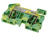 Conector &Icirc;mbinare Șine 0,2-6mm2 2 Borne Galben-Verde