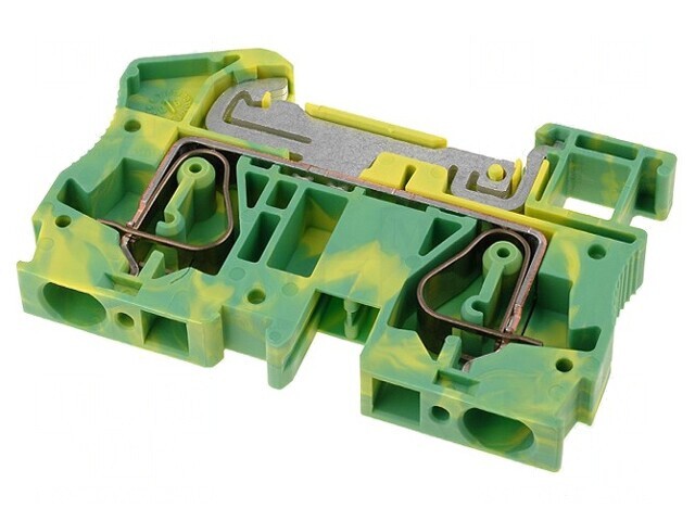 Conector &Icirc;mbinare Șine 0,2-6mm2 2 Borne Galben-Verde