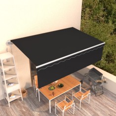 vidaXL Copertina retractabila automat cu stor, antracit, 5x3 m foto