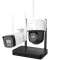 Kit supraveghere IP Wireless Hikvision HiLook IKS-2044BPH-PH/W, 1x camera dome, 1x camera bullet, 4MP, Audio, NVR 4 canale SafetyGuard Surveillance